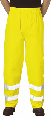 Hi Vis Yellow Waterproof Overtrousers